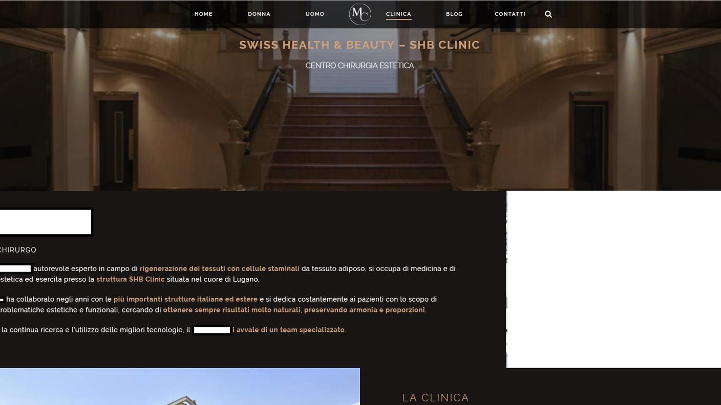 Il sito internet della SHB