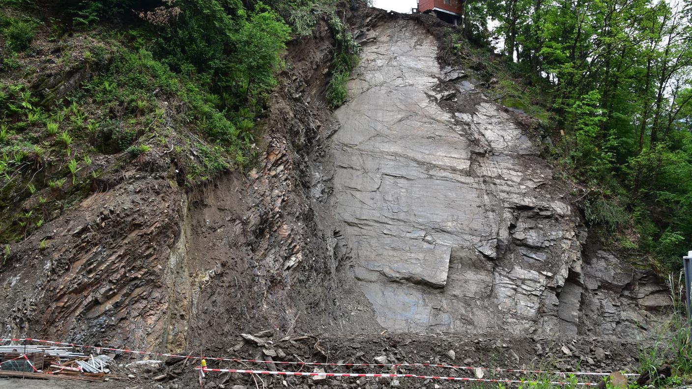 La zona interessata dagli smottamenti