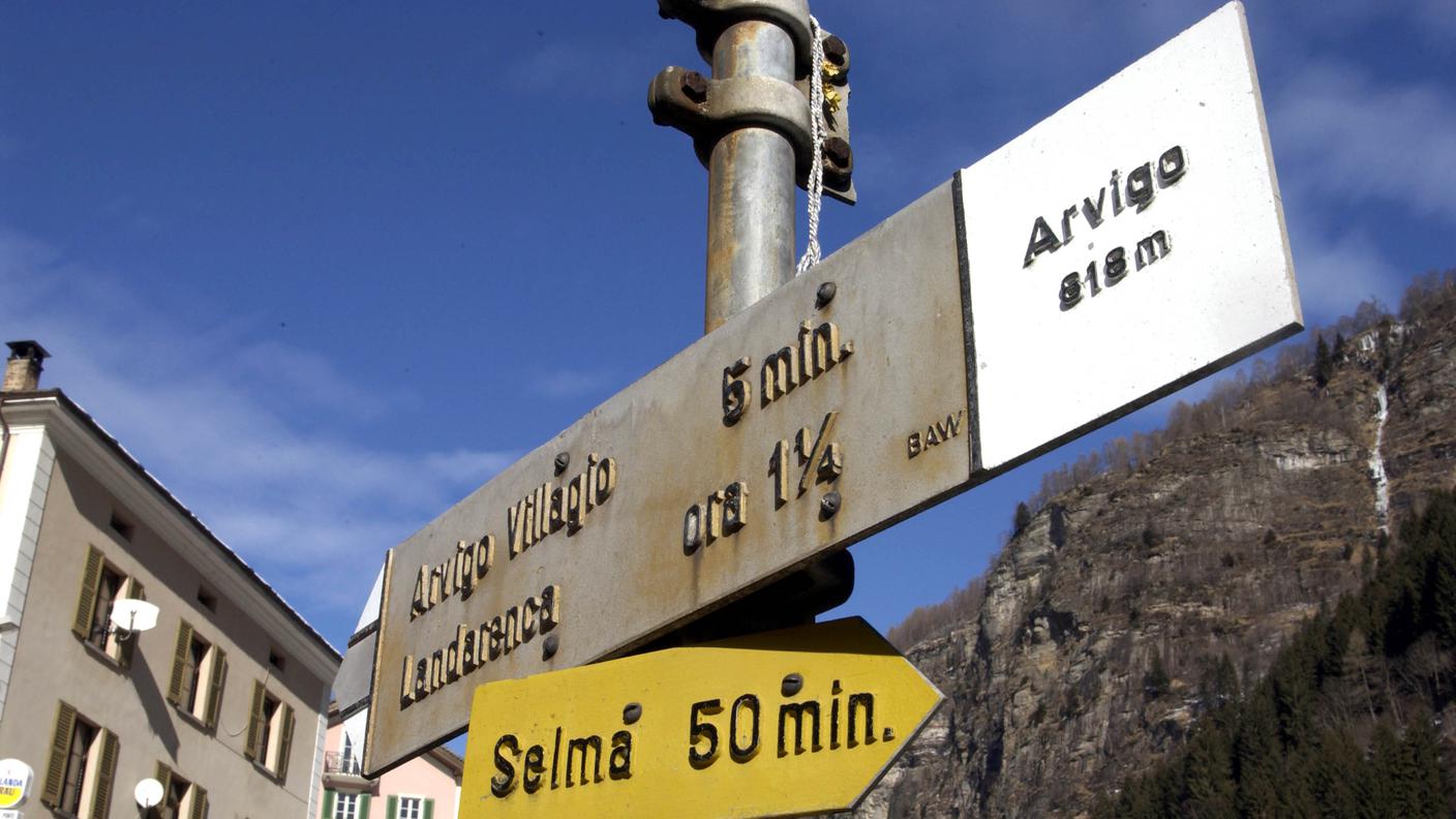 Un'immagine scattata a Arvigo, frazione del comune di Calanca