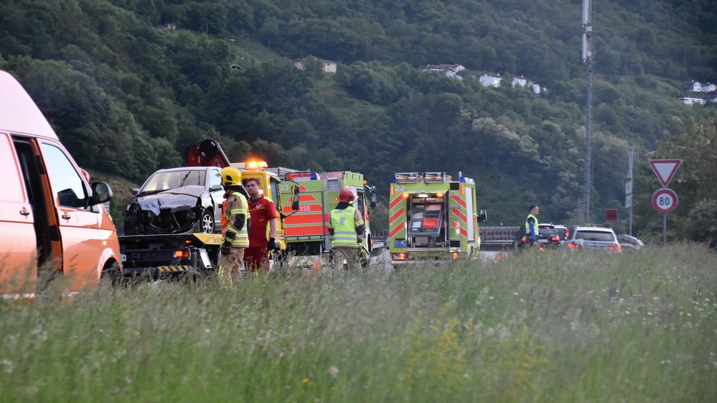 Ferite non gravi per il conducente