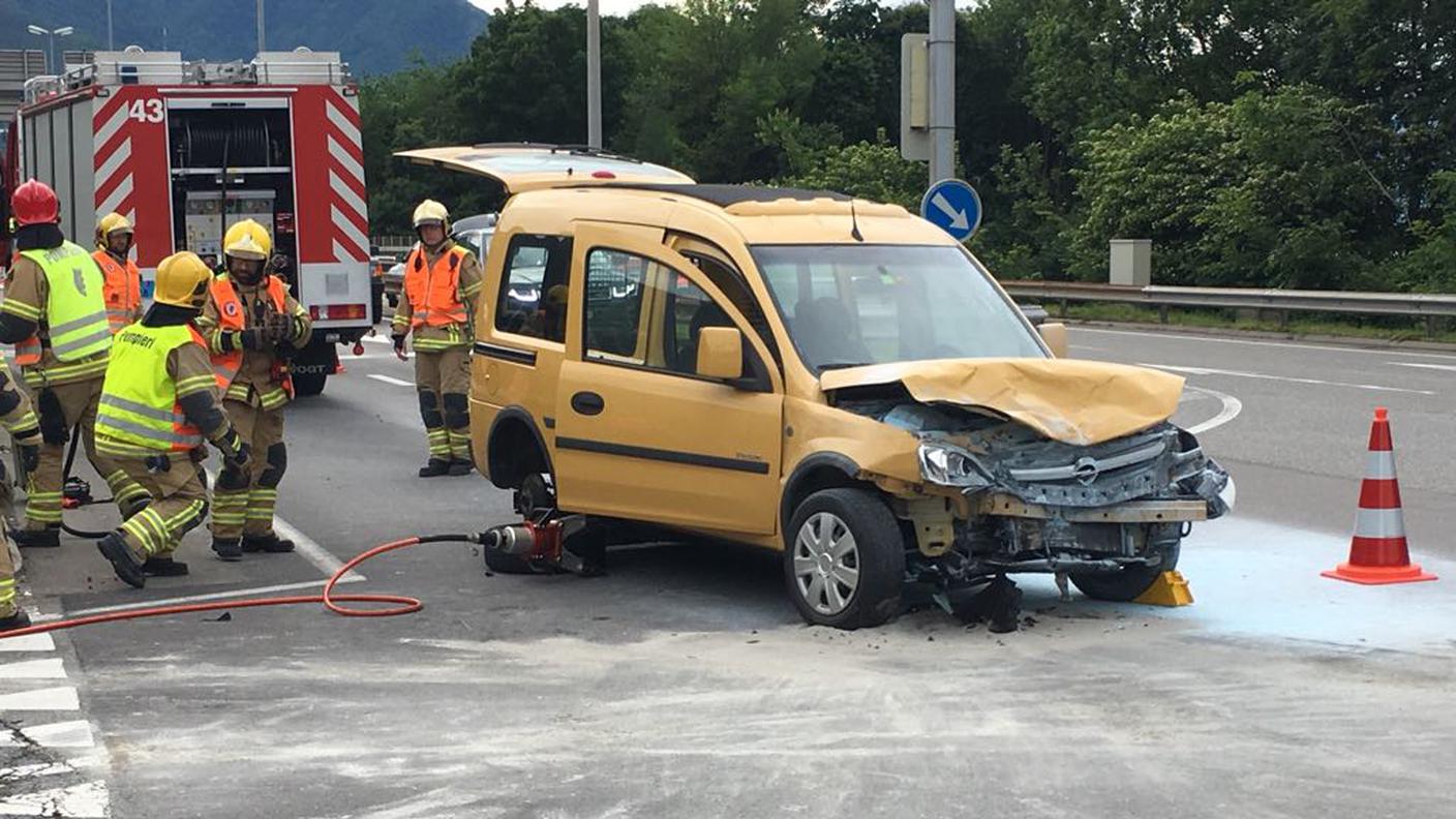 Uno dei due veicoli coinvolti nell'incidente