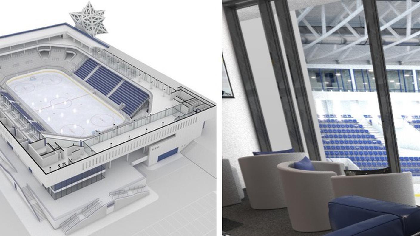 Il nuovo stadio biancoblu
