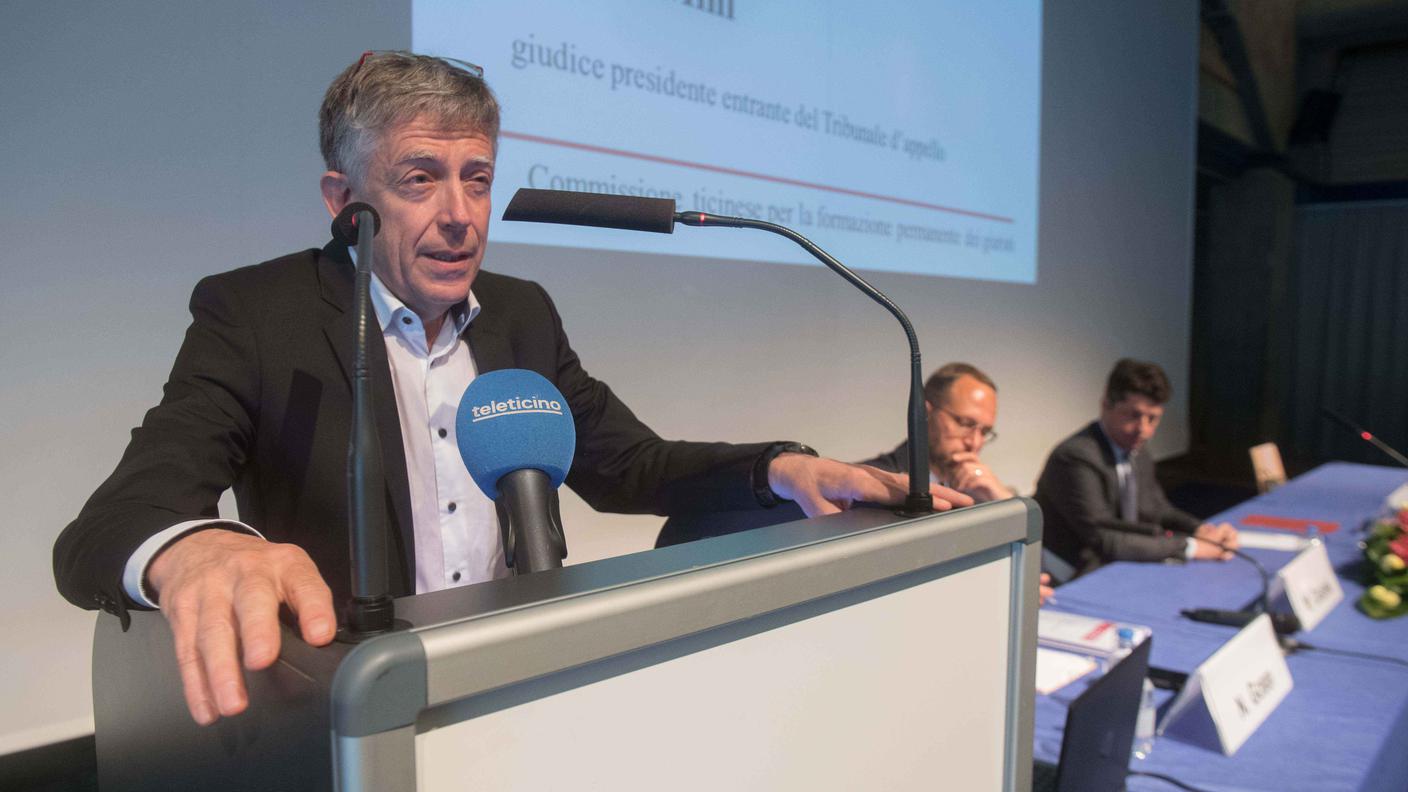 Il giudice Mauro Mini durante l'inaugurazione dell'anno giudiziario