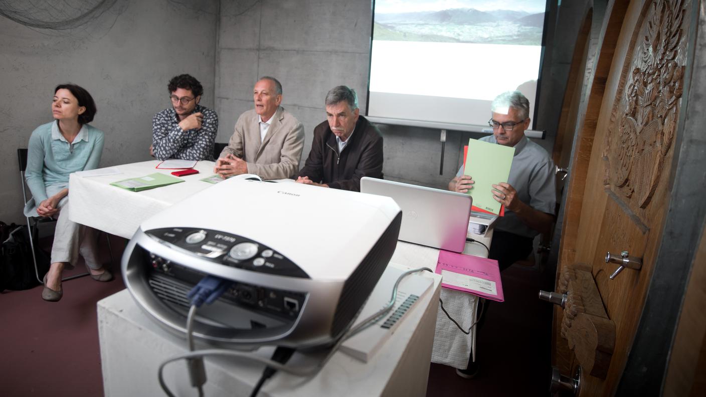 Un'immagine scattata nel corso della conferenza stampa
