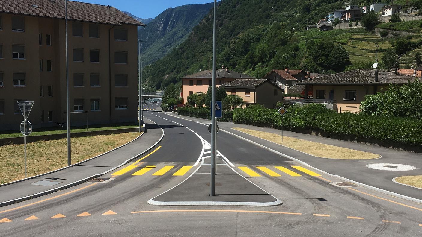 Un dettaglio della nuova carreggiata