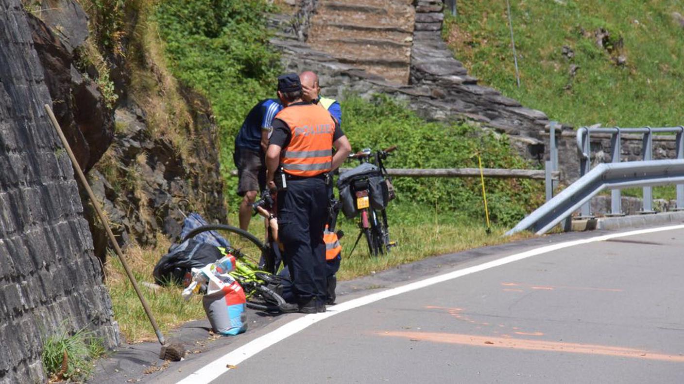 Un'immagine scattata sul luogo dell'incidente