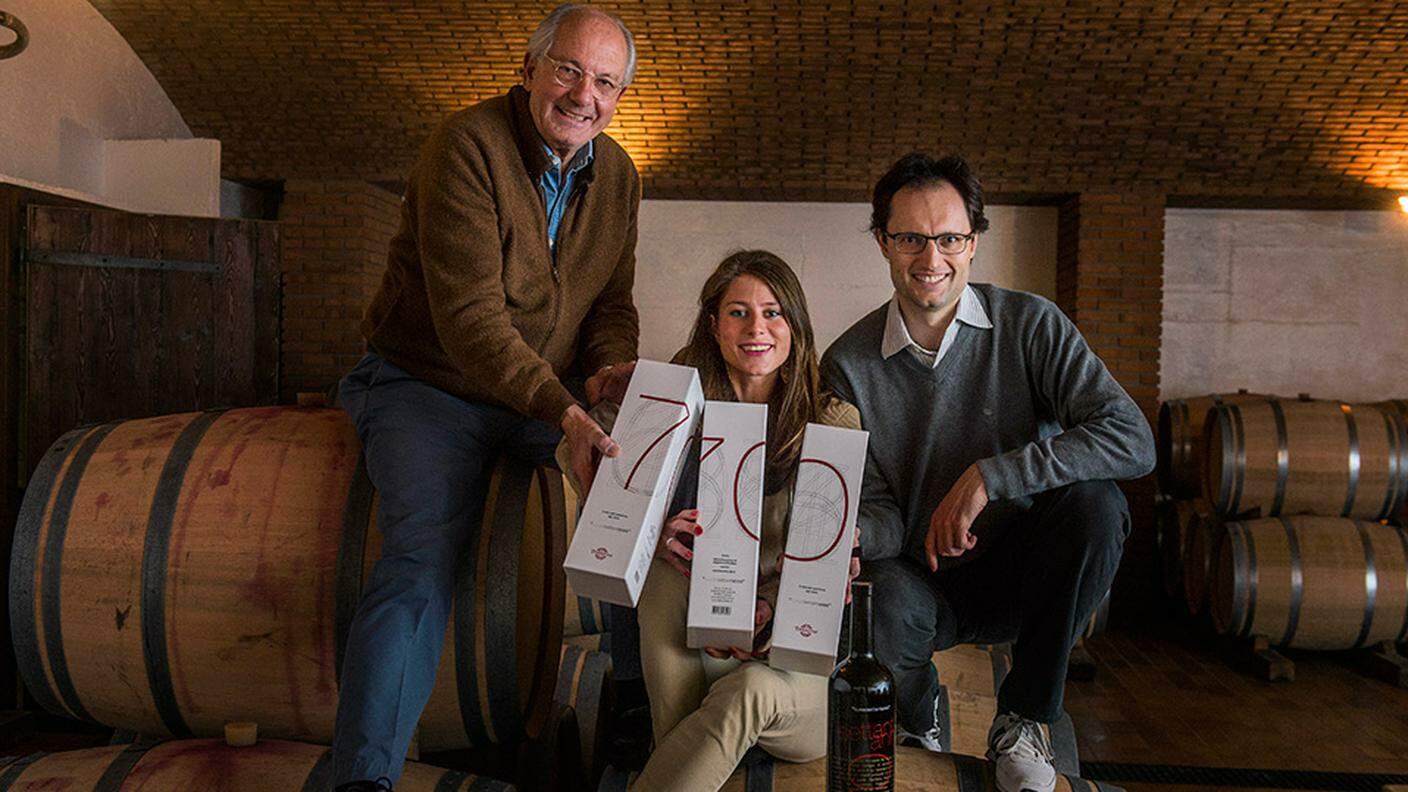 Claudio Tamborini, Valentina Tamborini e Mattia Bernardoni festeggiano i 70 anni di attività nel 2014