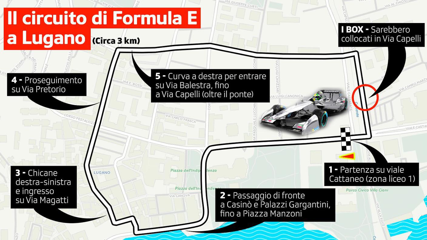 Il circuito di Formula E di Lugano omologato nel 2015