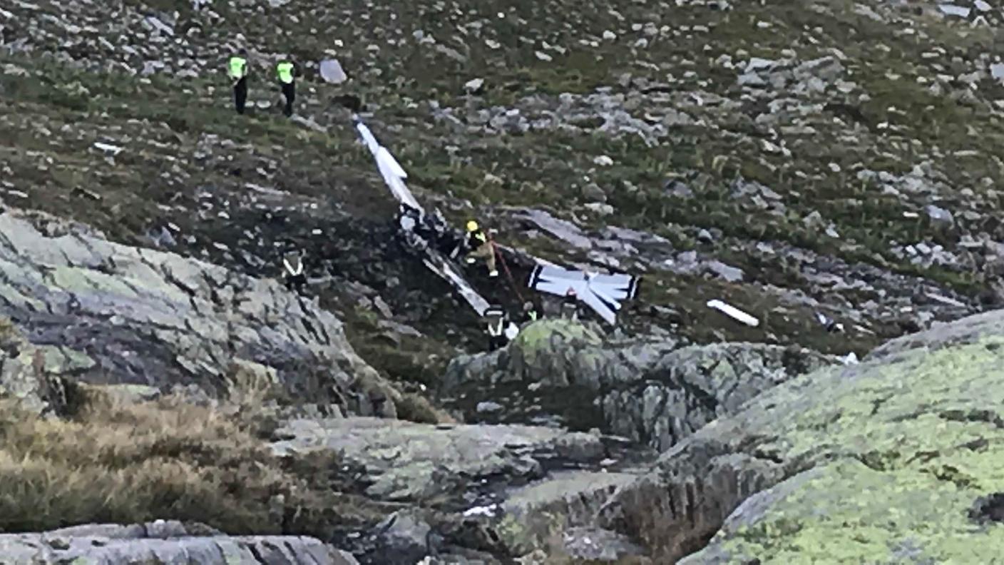 Il velivolo precipitato
