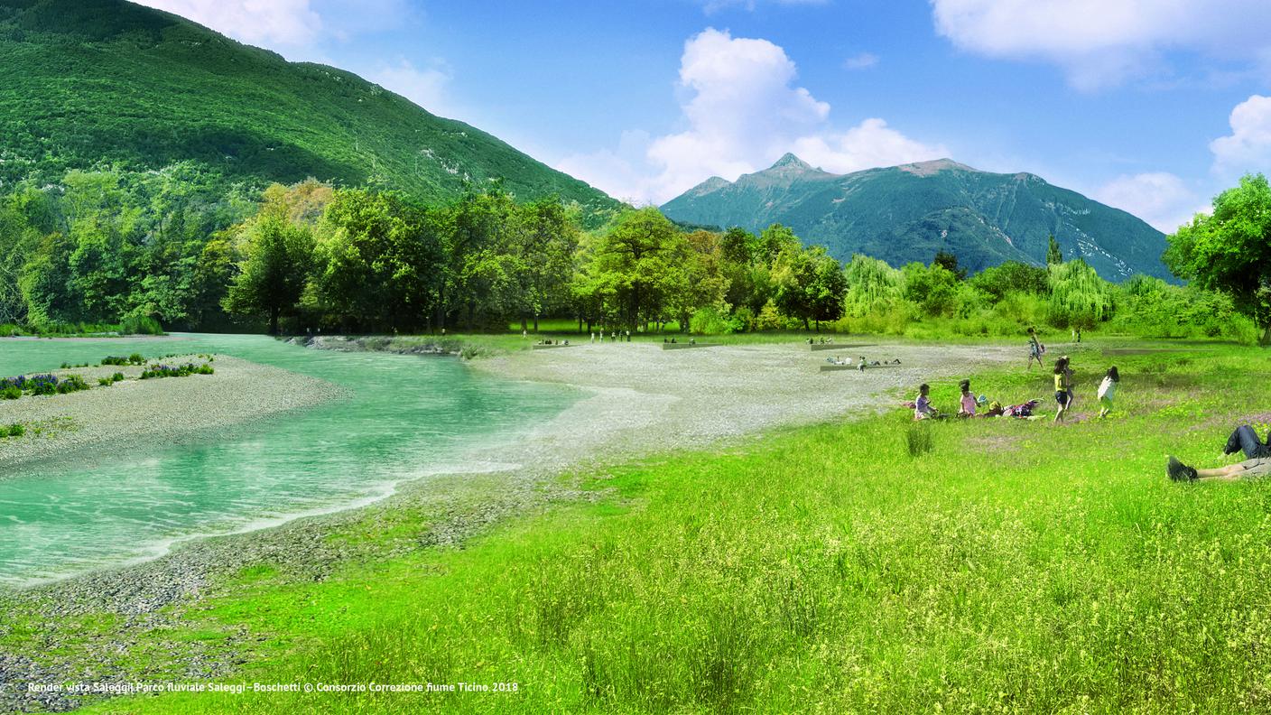 Il progetto prevede la messa in sicurezza degli argini del fiume Ticino