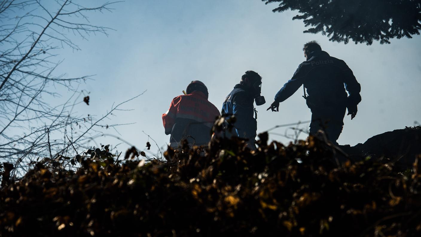 Una quarantina di uomini sono stati impegnati nella lotta contro le fiamme