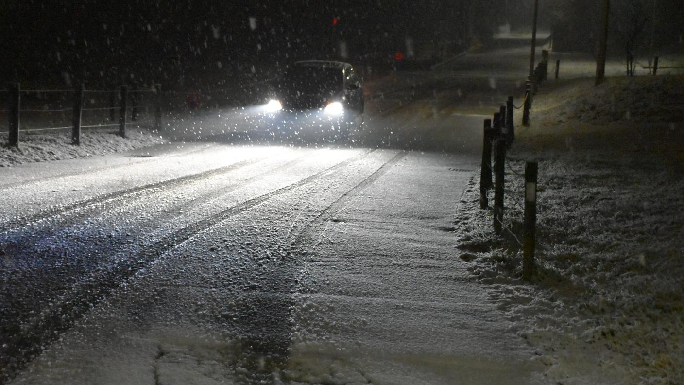 Prima neve in pianura: un'immagine scattata nel Mendrisiotto
