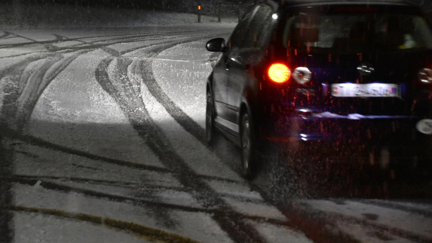 Prima neve in pianura: un'immagine scattata nel Mendrisiotto
