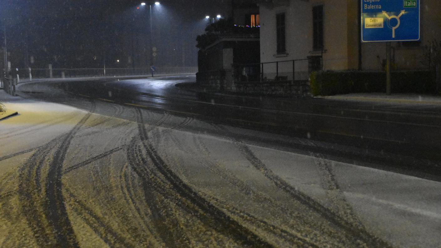 Prima neve in pianura: un'immagine scattata nel Mendrisiotto
