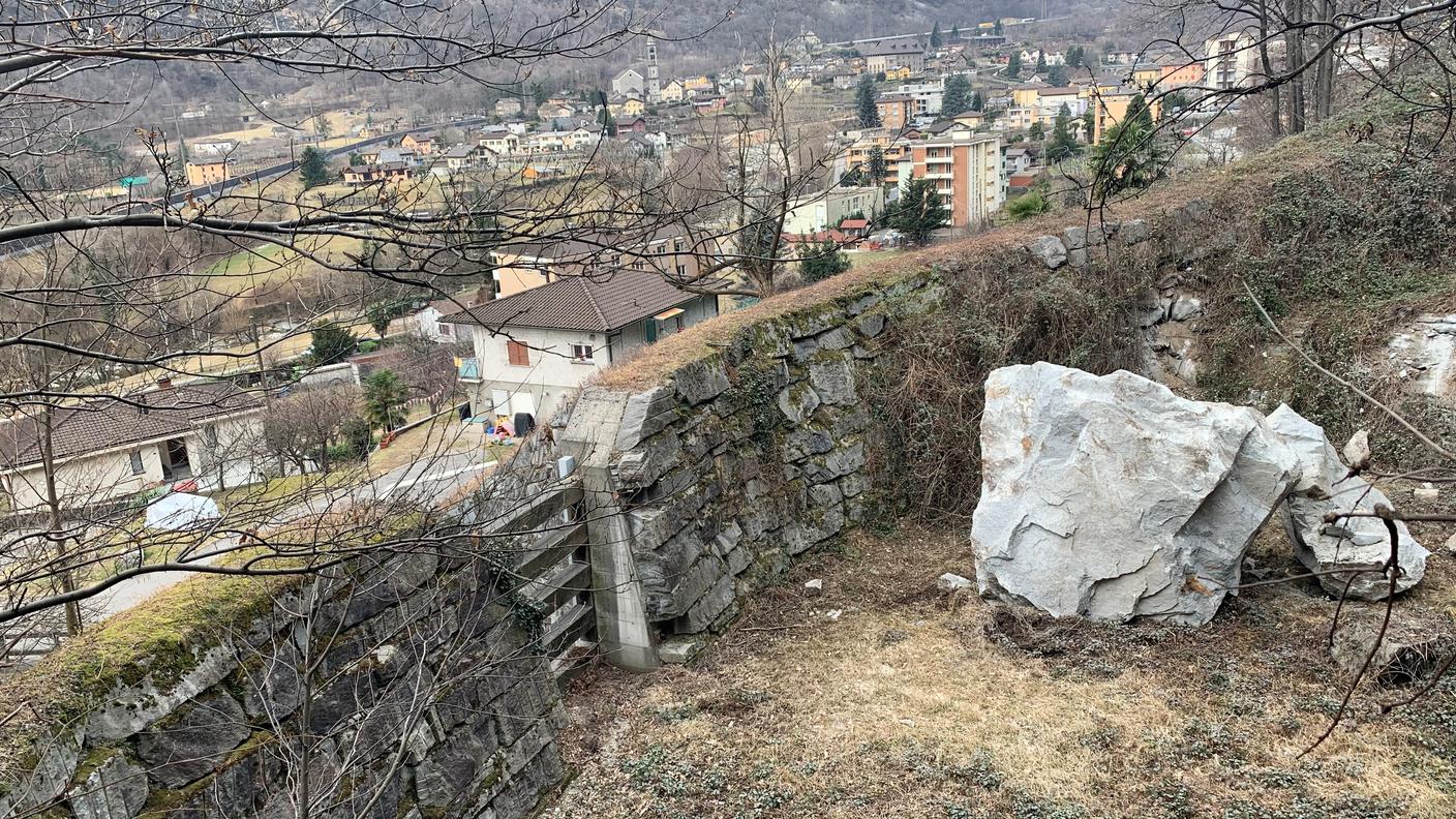 I massi caduti a Giornico