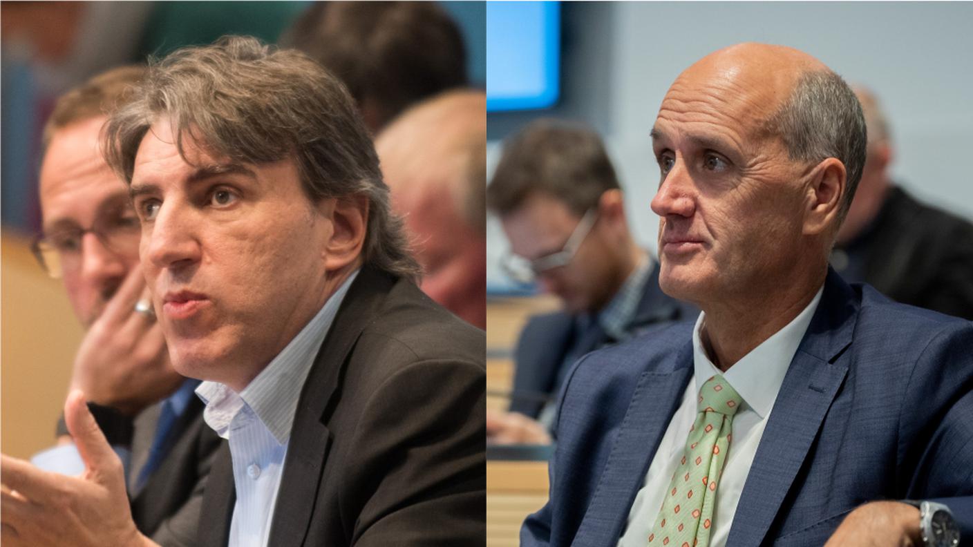 Il direttore del DECS Mauele Bertoli e il deputato Sergio Morisoli