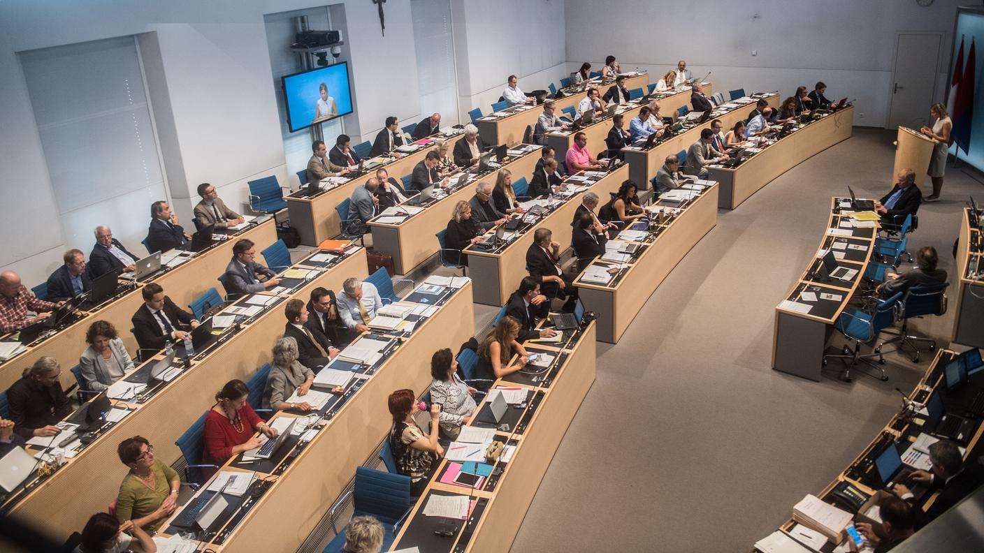 La sala del Parlamento a Bellinzona