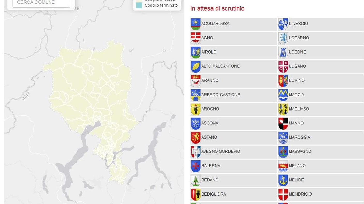 La mappa del cantone