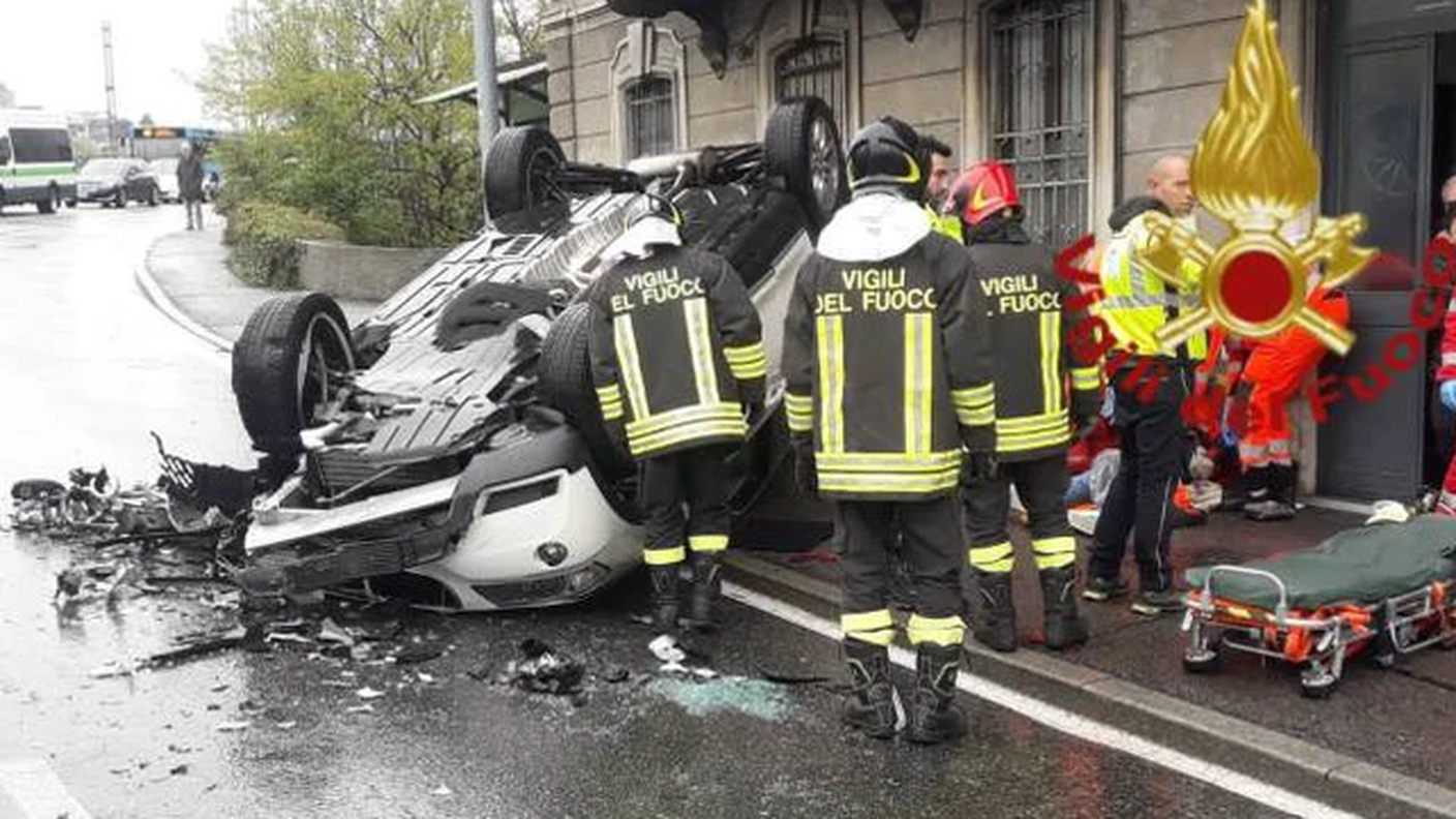 Un'immagine scattata sul luogo dell'incidente
