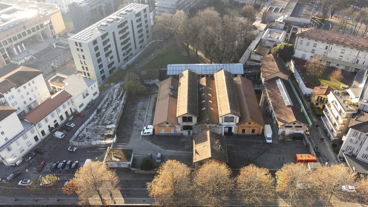 L'area dell'ex macello vista dall'alto