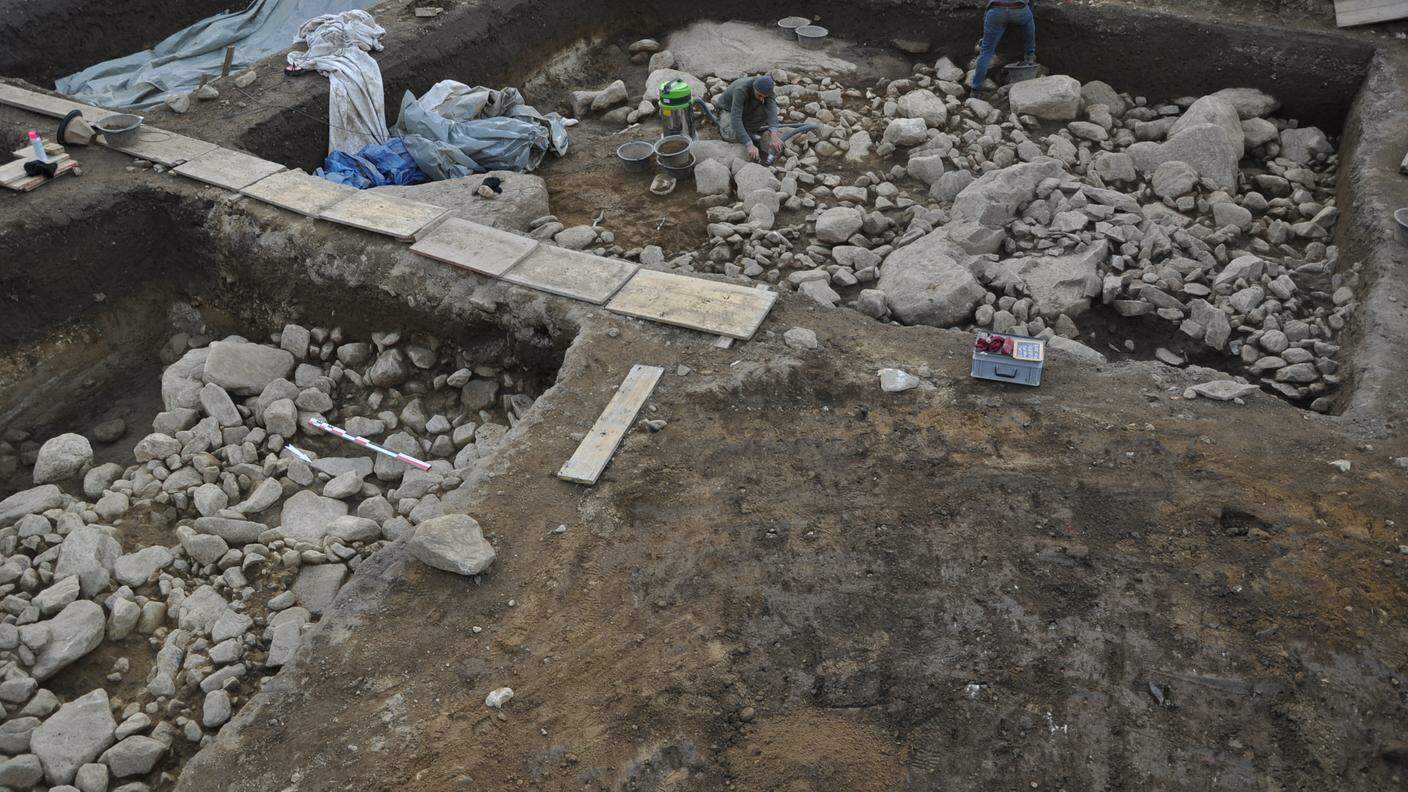 Lo scavo archeologico in corso a Claro