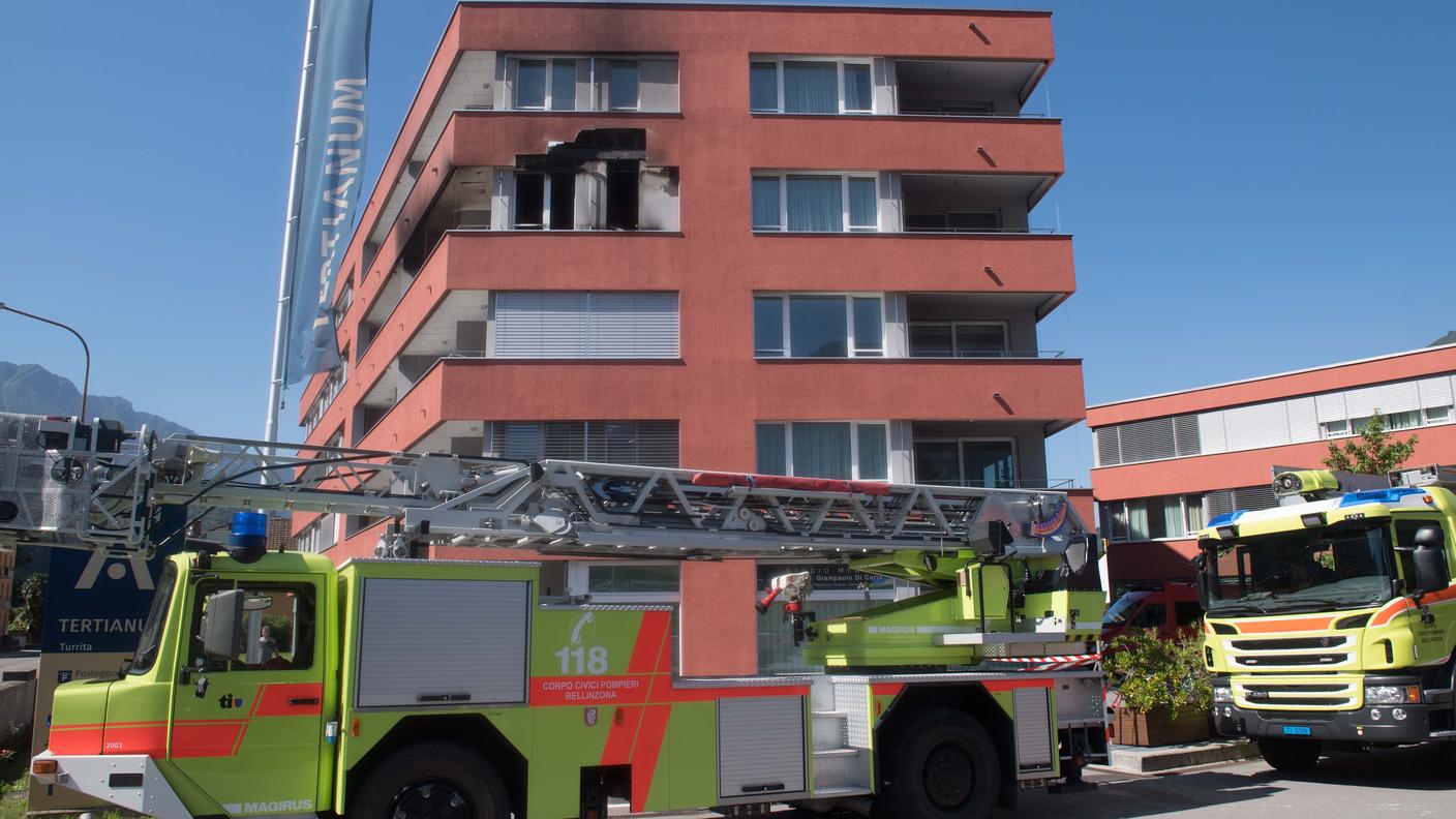 La struttura di Bellinzona teatro dell'incendio