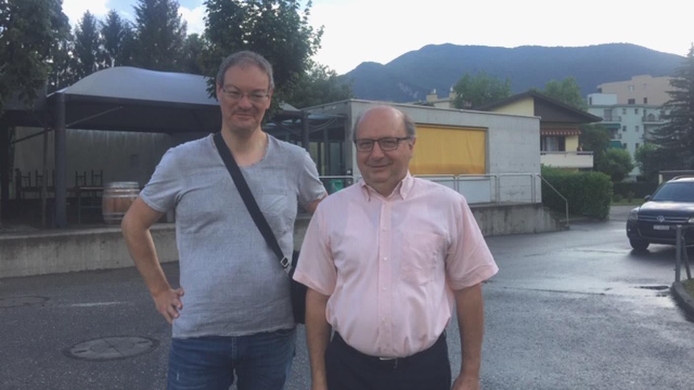 Andrea Luisoni, presidente AS Coldrerio e Giampiero Ceppi