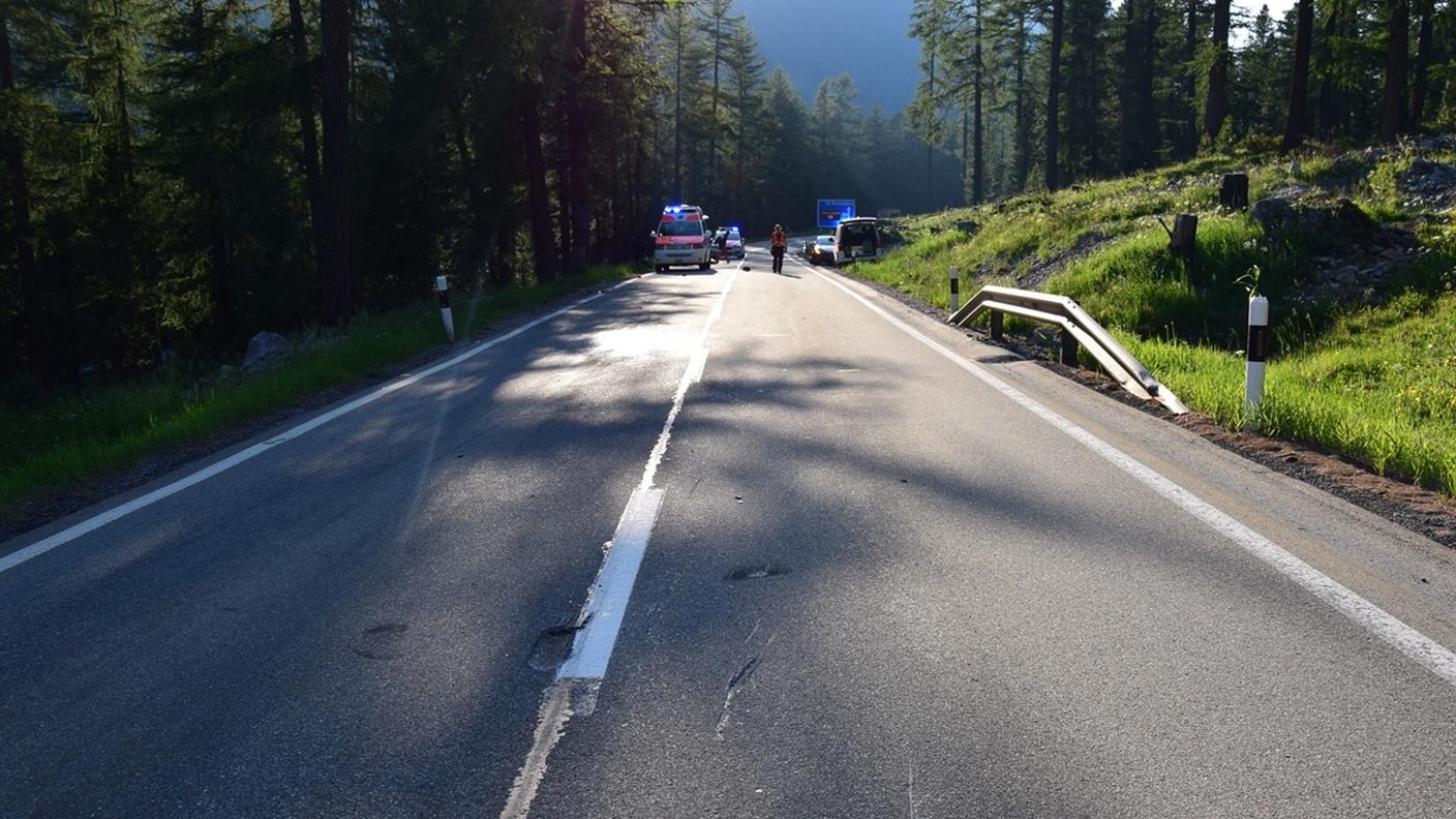 Il tratto di strada teatro dell'incidente