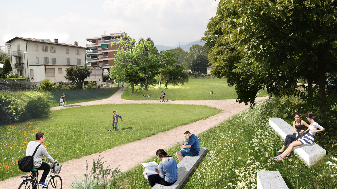 Il futuro parco verso nord-ovest