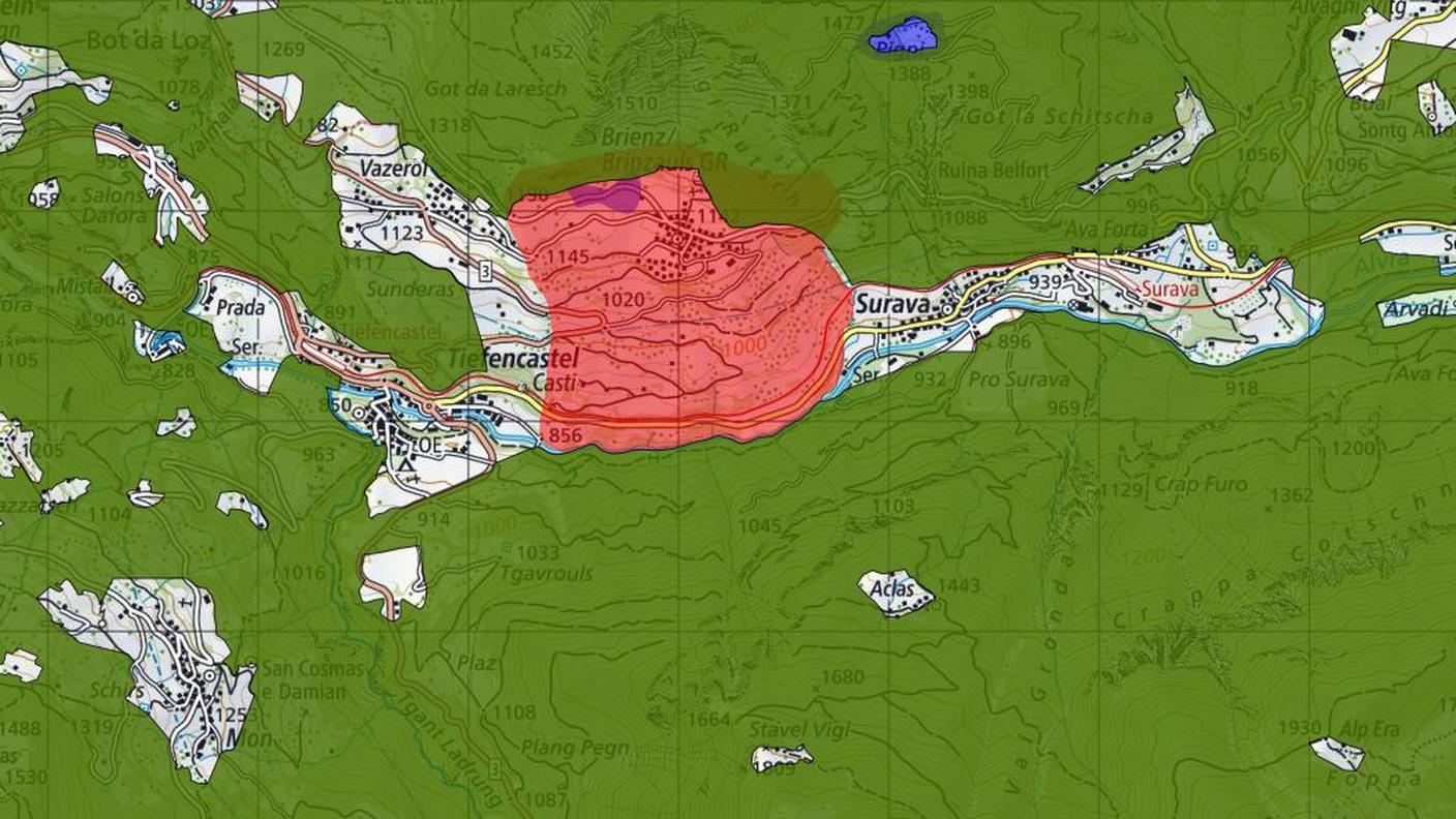 Tutta l'area è in zona di pericolo rossa