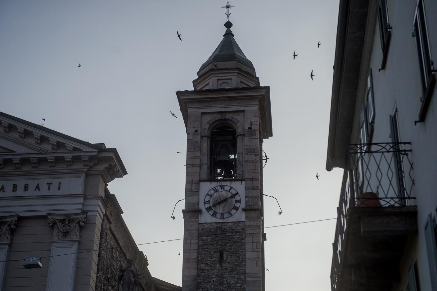 Rondoni attorno al campanile di S. Antonio a Locarno (anno 2016).jpg