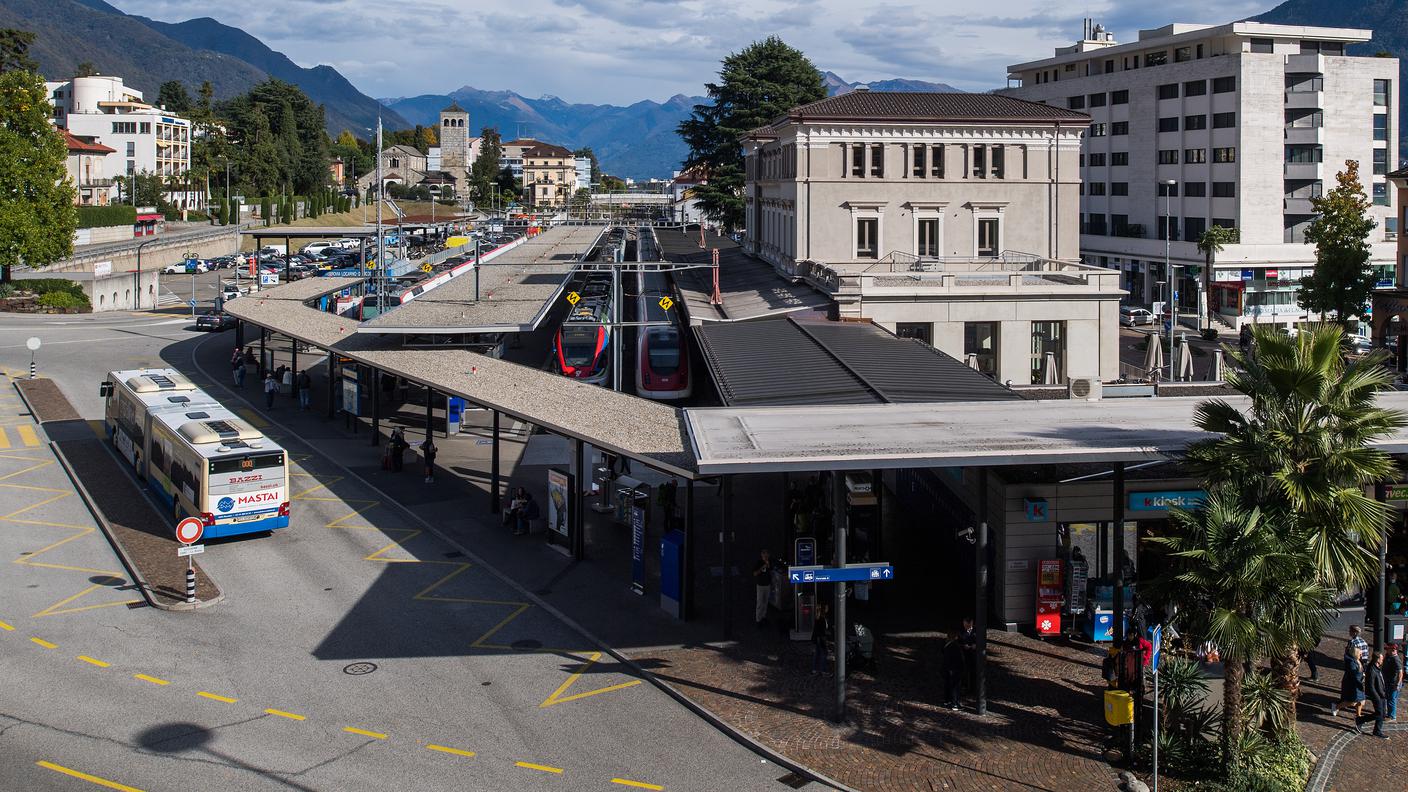 la stazione ferroviaria di Locarno