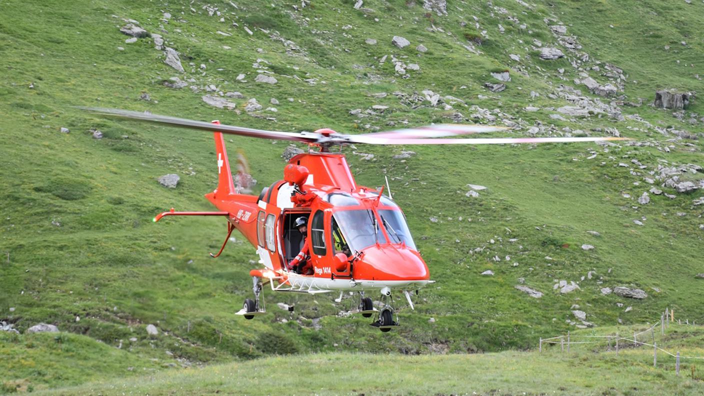 Il giovane disperso è stato recuperato da un elicottero della REGA.jfif