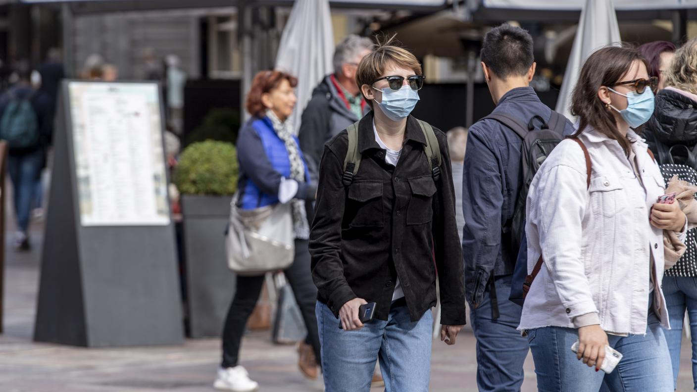 Un'immagine scattata pochi giorni fa in Piazza Riforma a Lugano