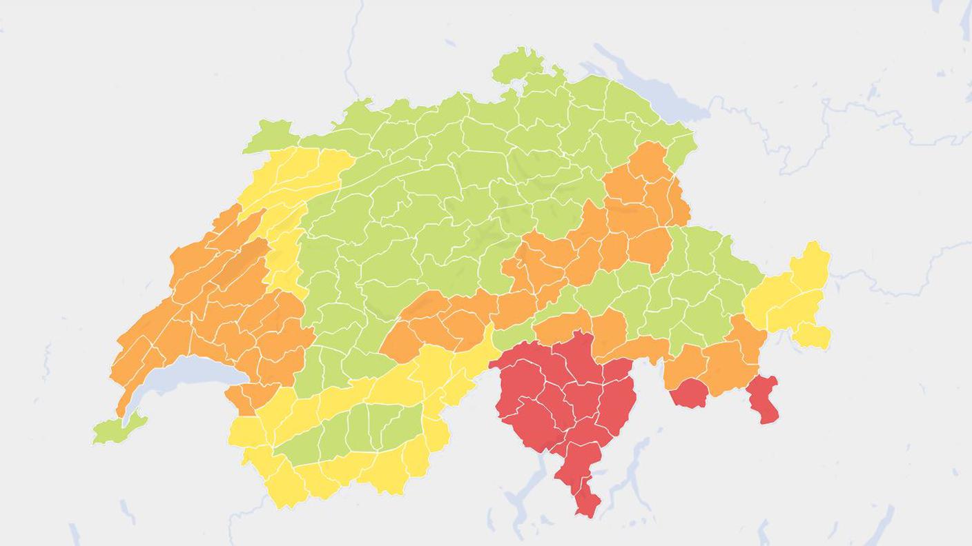 Tutto il sud delle Alpi in allerta