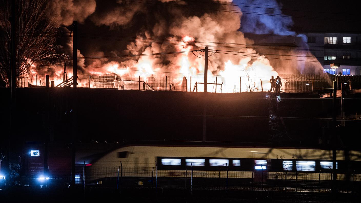 Una fotografia scattata sabato sera