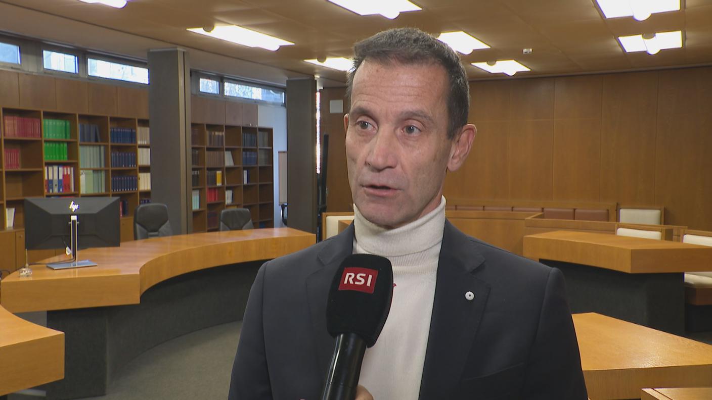 Il presidente del Consiglio della Magistratura, Damiano Stefani, al microfono del Quotidiano