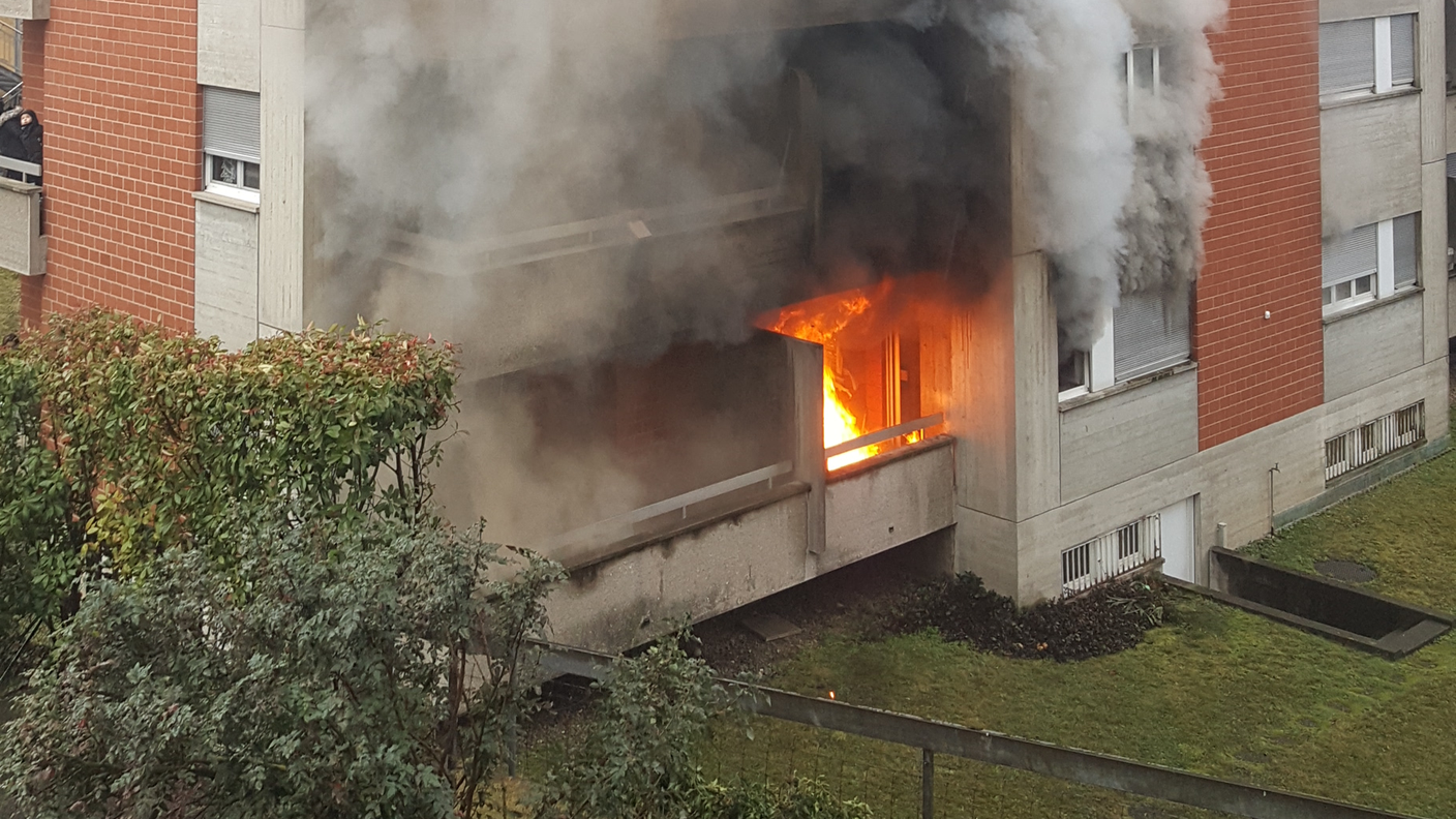 Le fiamme al primo piano