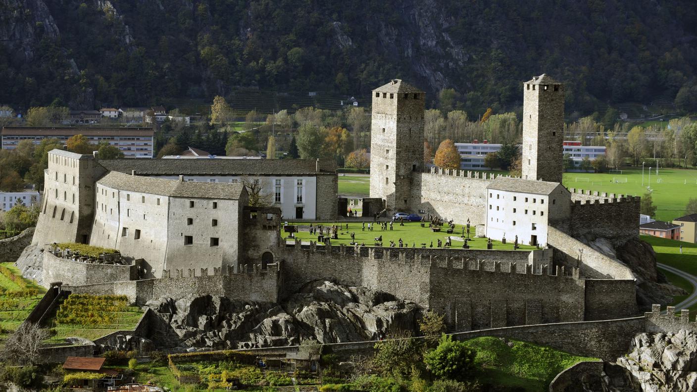 Foto panoramica su Castelgrande