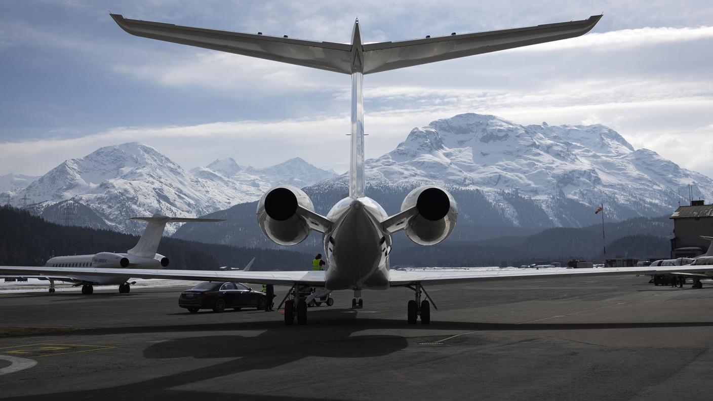 Jet privati allo scalo di Samedan