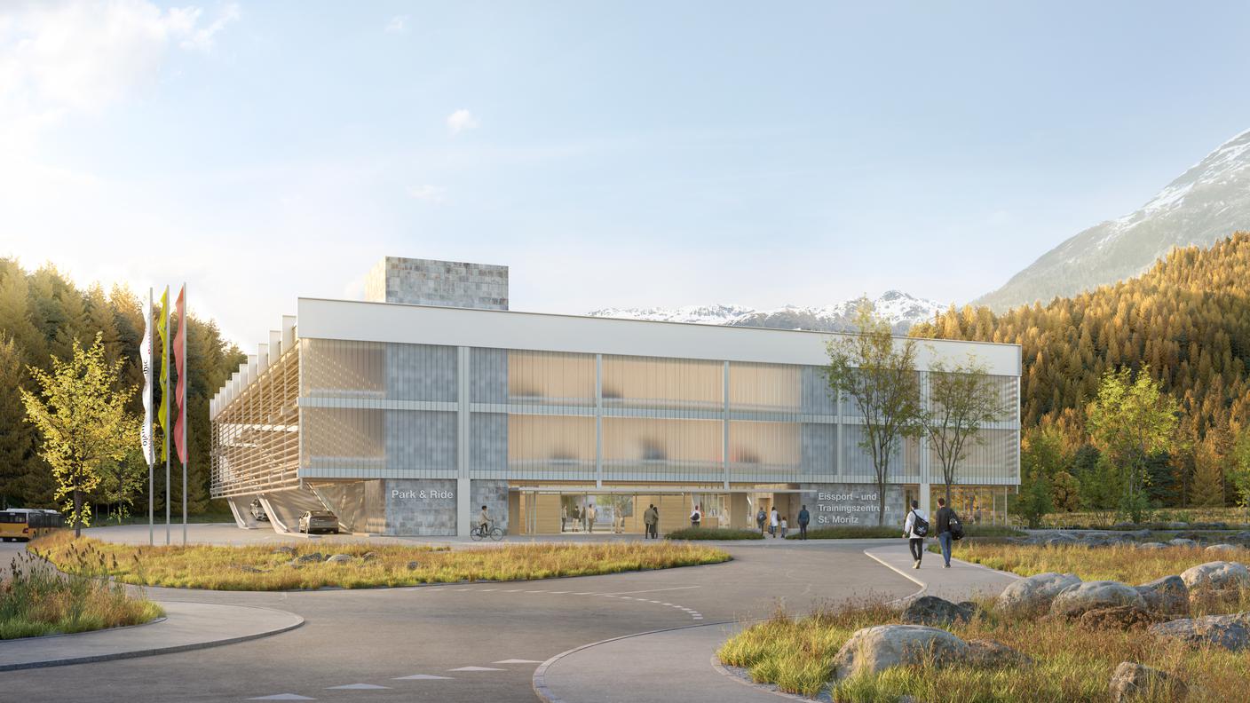 Votazione a St-Moritz: una rappresentazione grafica del progetto del nuovo palaghiaccio