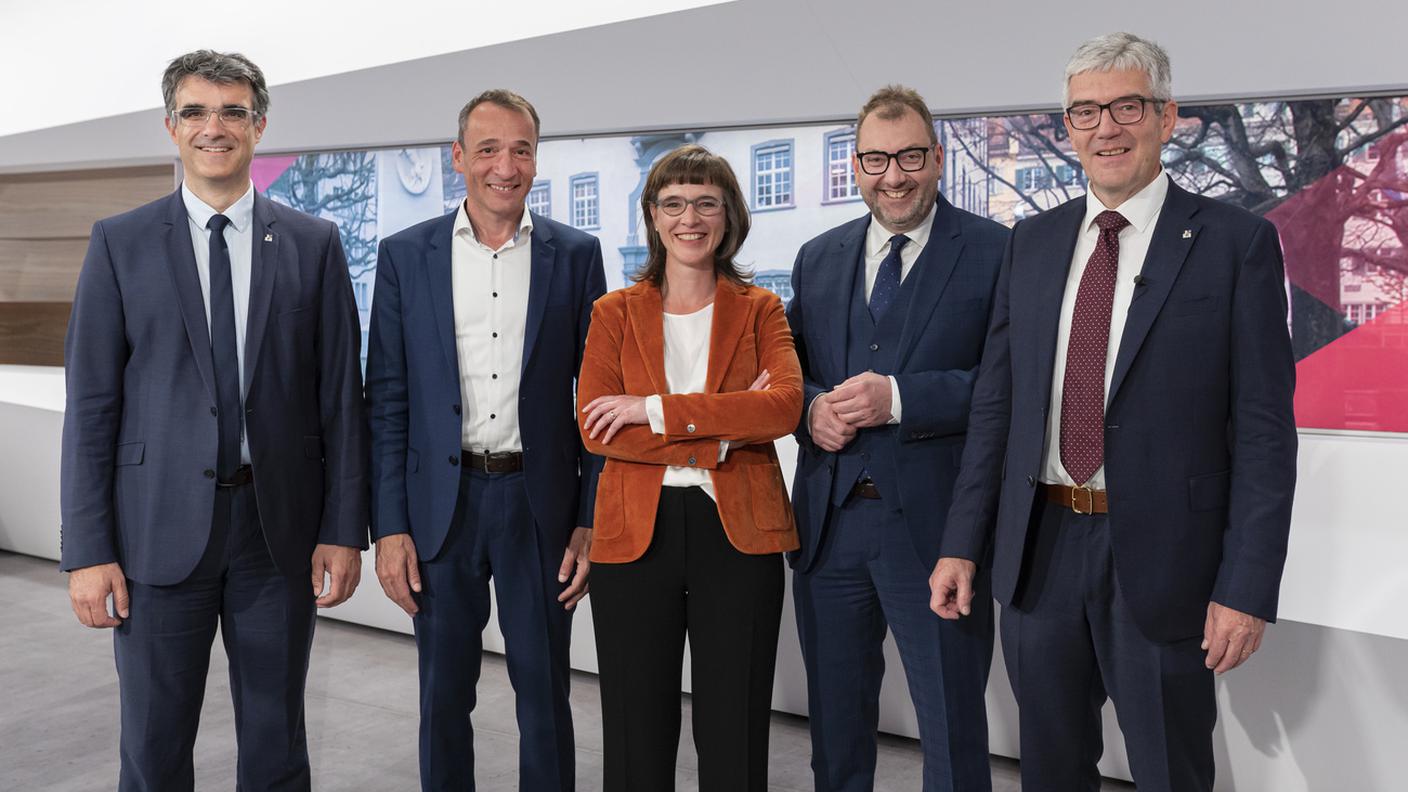 I cinque attuali membri del Consiglio di Stato grigionese