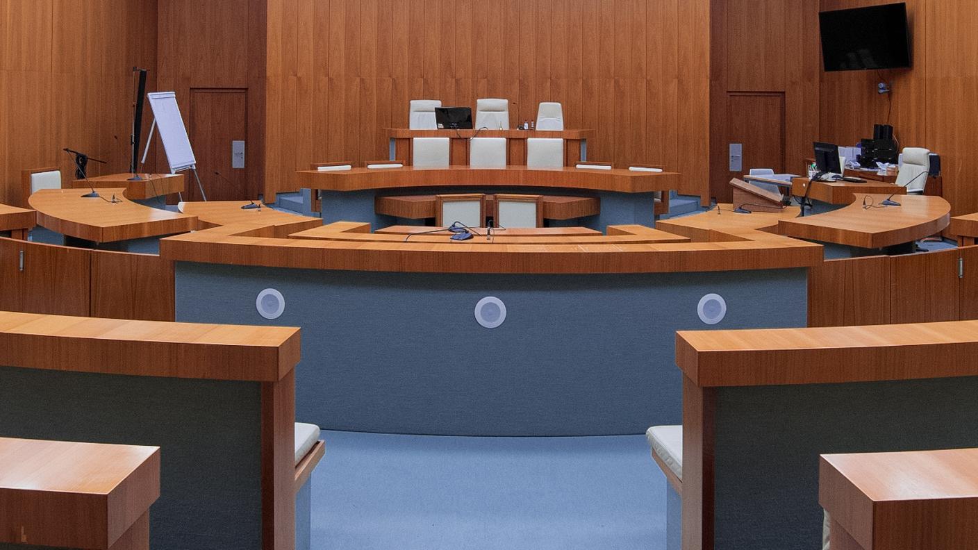 L'aula penale di Lugano
