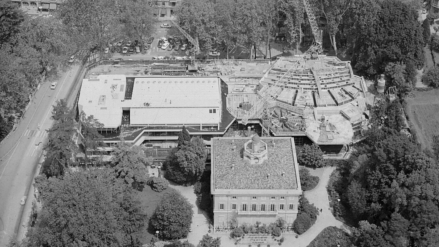 1973, il cantiere del Palazzo dei Congressi di Lugano