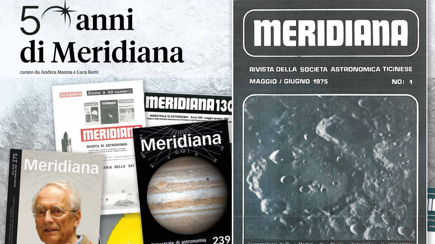 Il numero d'anniversario di Meridiana ripercorre la storia della rivista della Società Astronomica Ticinese