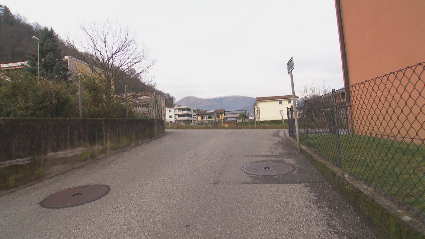 Il luogo dell'incidente in via dei Gelsi a Canobbio