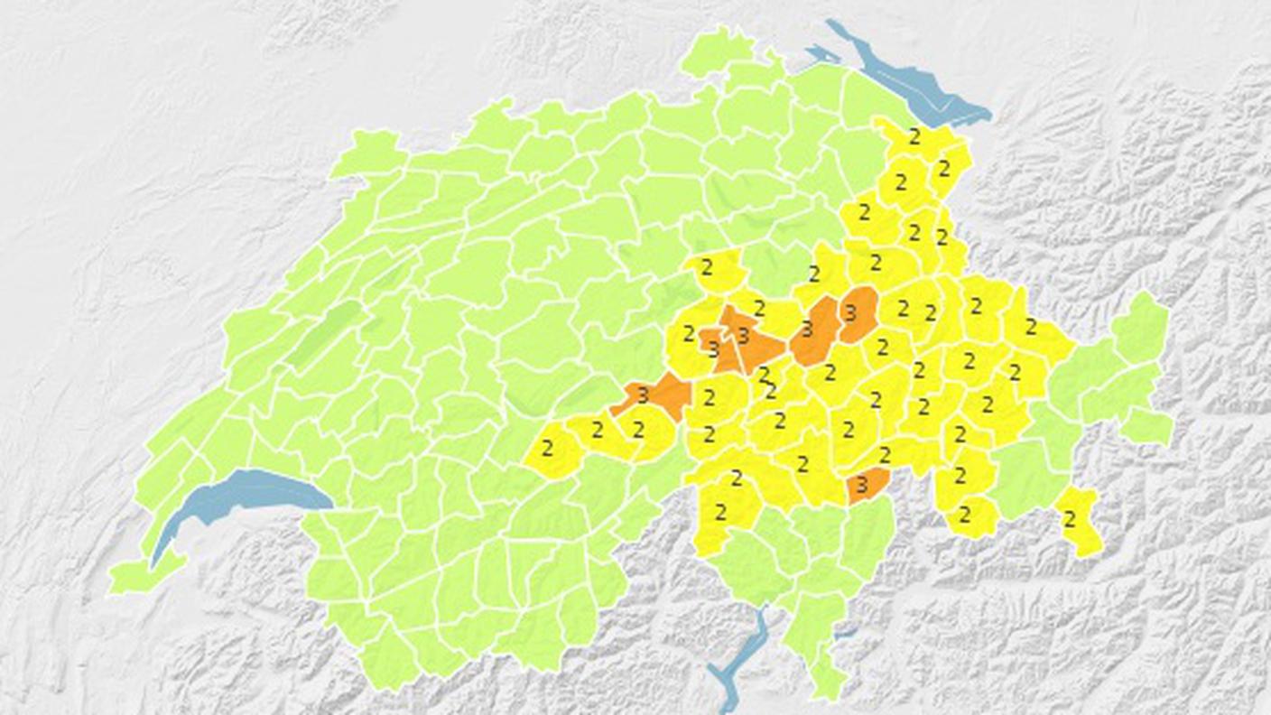Dal sito si MeteoSvizzera