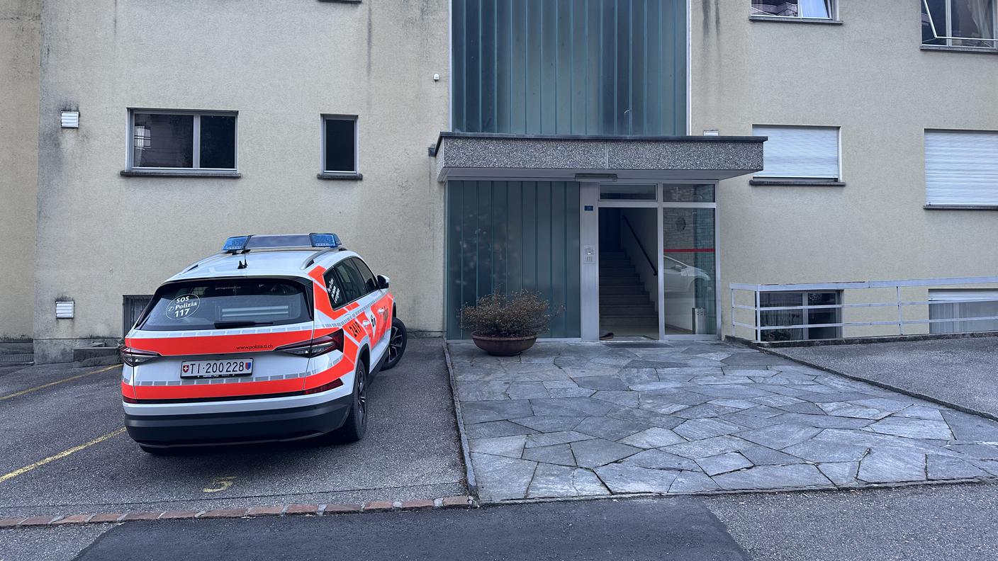 La polizia sul luogo dell'avvenuto