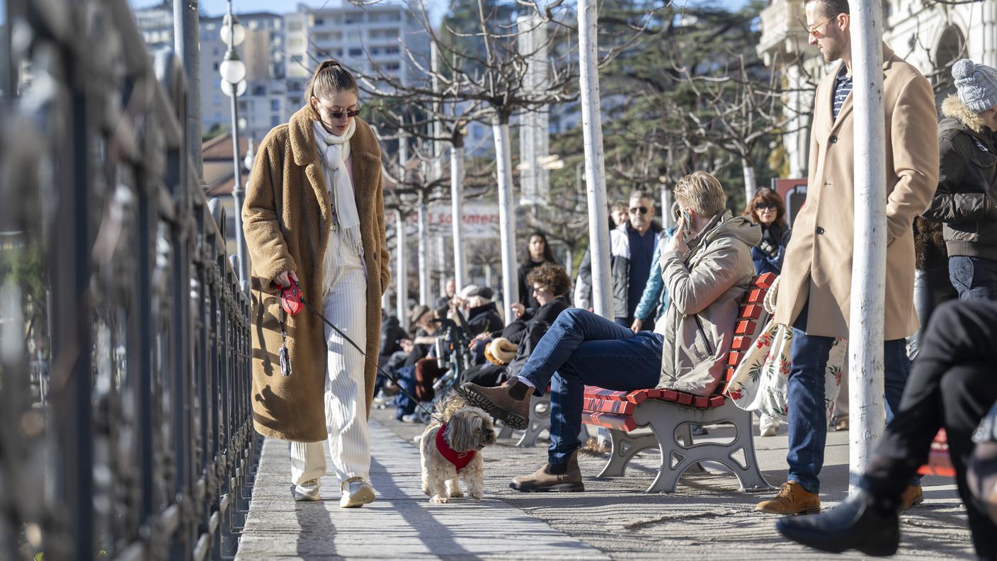 Il lungolago di Lugano in versione invernale