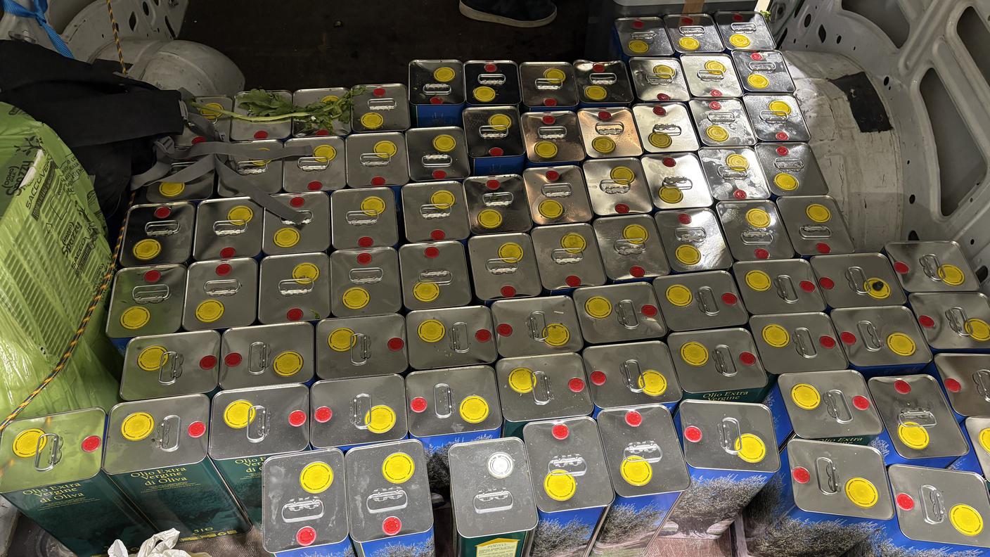 L'olio e i generi alimentari che non erano stati denunciati alla dogana